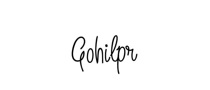 Use a signature maker to create a handwritten signature online. With this signature software, you can design (Angelique-Rose-font-FFP) your own signature for name Gohilpr. Gohilpr signature style 5 images and pictures png