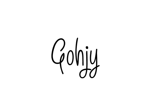 Use a signature maker to create a handwritten signature online. With this signature software, you can design (Angelique-Rose-font-FFP) your own signature for name Gohjy. Gohjy signature style 5 images and pictures png