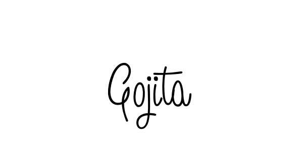 Use a signature maker to create a handwritten signature online. With this signature software, you can design (Angelique-Rose-font-FFP) your own signature for name Gojita. Gojita signature style 5 images and pictures png