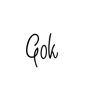 How to make Gok name signature. Use Angelique-Rose-font-FFP style for creating short signs online. This is the latest handwritten sign. Gok signature style 5 images and pictures png