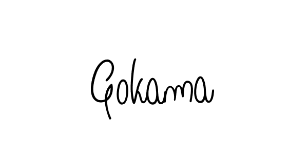 Use a signature maker to create a handwritten signature online. With this signature software, you can design (Angelique-Rose-font-FFP) your own signature for name Gokama. Gokama signature style 5 images and pictures png