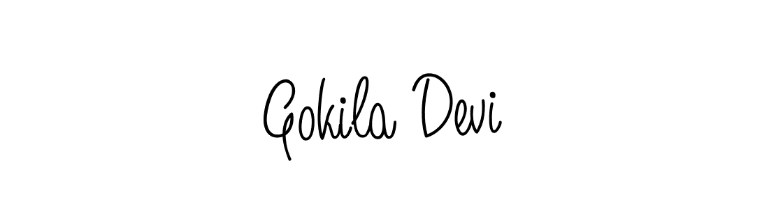 Design your own signature with our free online signature maker. With this signature software, you can create a handwritten (Angelique-Rose-font-FFP) signature for name Gokila Devi. Gokila Devi signature style 5 images and pictures png