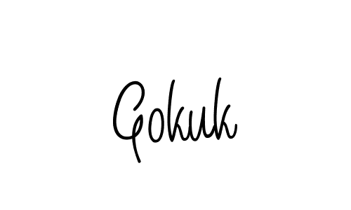 Angelique-Rose-font-FFP is a professional signature style that is perfect for those who want to add a touch of class to their signature. It is also a great choice for those who want to make their signature more unique. Get Gokuk name to fancy signature for free. Gokuk signature style 5 images and pictures png