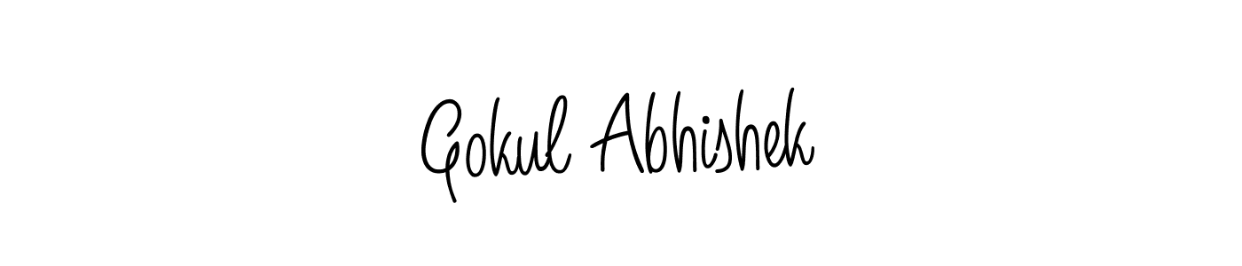 This is the best signature style for the Gokul Abhishek name. Also you like these signature font (Angelique-Rose-font-FFP). Mix name signature. Gokul Abhishek signature style 5 images and pictures png