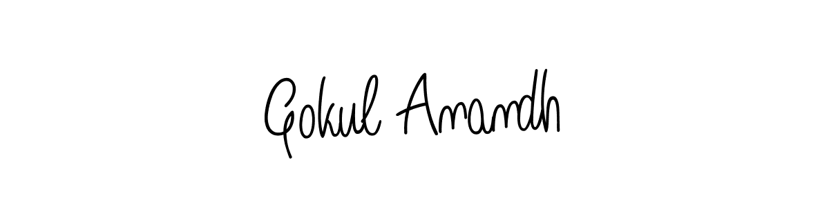 How to make Gokul Anandh name signature. Use Angelique-Rose-font-FFP style for creating short signs online. This is the latest handwritten sign. Gokul Anandh signature style 5 images and pictures png