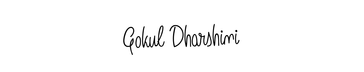 Angelique-Rose-font-FFP is a professional signature style that is perfect for those who want to add a touch of class to their signature. It is also a great choice for those who want to make their signature more unique. Get Gokul Dharshini name to fancy signature for free. Gokul Dharshini signature style 5 images and pictures png