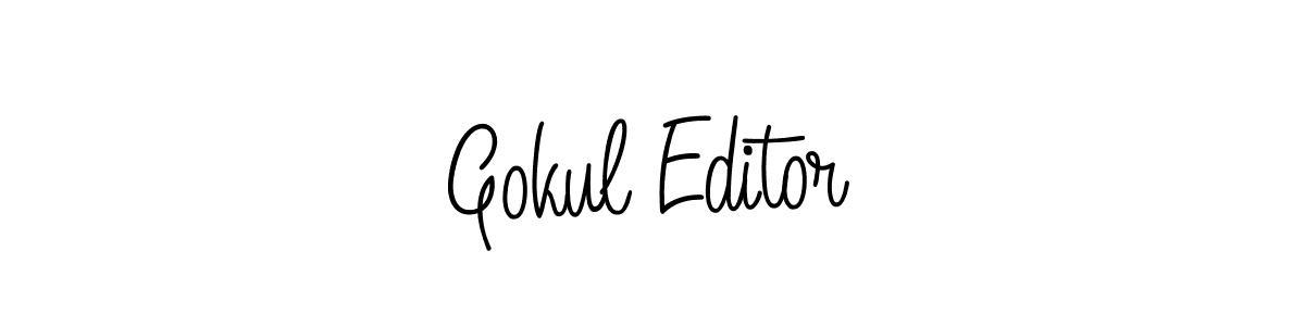 How to make Gokul Editor signature? Angelique-Rose-font-FFP is a professional autograph style. Create handwritten signature for Gokul Editor name. Gokul Editor signature style 5 images and pictures png