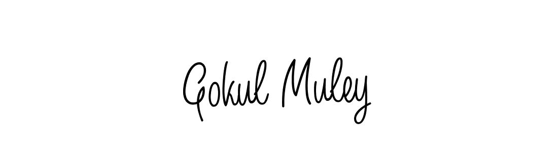 This is the best signature style for the Gokul Muley name. Also you like these signature font (Angelique-Rose-font-FFP). Mix name signature. Gokul Muley signature style 5 images and pictures png