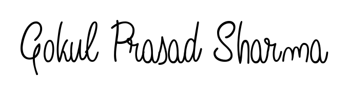 Transform the name Gokul Prasad Sharma into a signature masterpiece using Angelique-Rose-font-FFP font. Ideal for photographers, artists, and creators looking for watermarks. Gokul Prasad Sharma signature style 5 images and pictures png