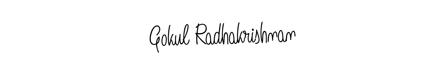 How to make Gokul Radhakrishnan name signature. Use Angelique-Rose-font-FFP style for creating short signs online. This is the latest handwritten sign. Gokul Radhakrishnan signature style 5 images and pictures png