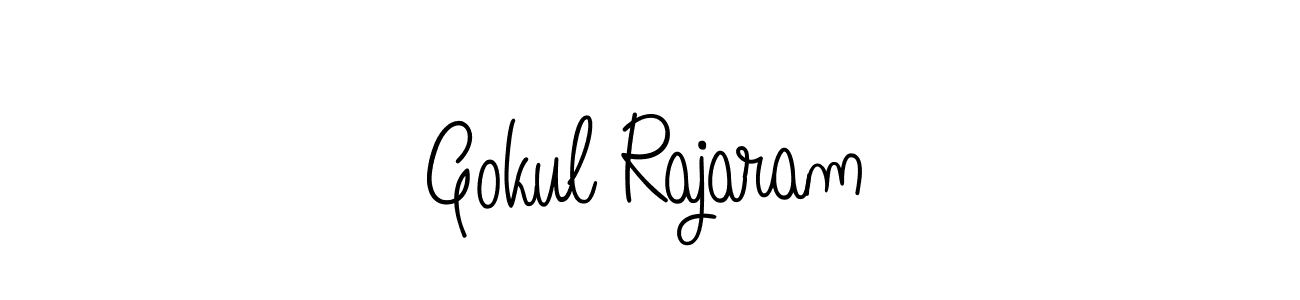 Use a signature maker to create a handwritten signature online. With this signature software, you can design (Angelique-Rose-font-FFP) your own signature for name Gokul Rajaram. Gokul Rajaram signature style 5 images and pictures png