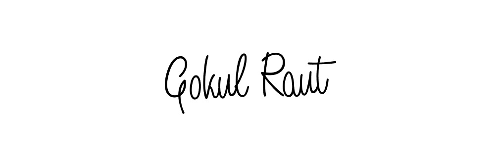 Gokul Raut stylish signature style. Best Handwritten Sign (Angelique-Rose-font-FFP) for my name. Handwritten Signature Collection Ideas for my name Gokul Raut. Gokul Raut signature style 5 images and pictures png