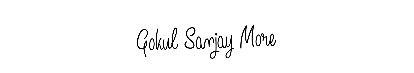 Also we have Gokul Sanjay More name is the best signature style. Create professional handwritten signature collection using Angelique-Rose-font-FFP autograph style. Gokul Sanjay More signature style 5 images and pictures png