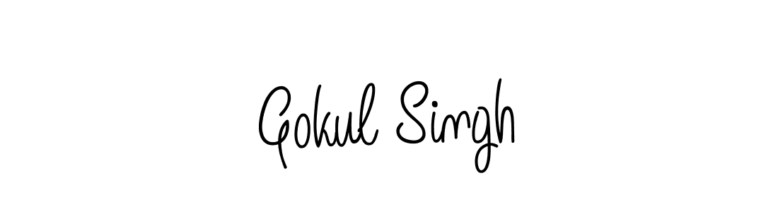 Angelique-Rose-font-FFP is a professional signature style that is perfect for those who want to add a touch of class to their signature. It is also a great choice for those who want to make their signature more unique. Get Gokul Singh name to fancy signature for free. Gokul Singh signature style 5 images and pictures png