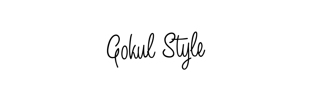 Gokul Style stylish signature style. Best Handwritten Sign (Angelique-Rose-font-FFP) for my name. Handwritten Signature Collection Ideas for my name Gokul Style. Gokul Style signature style 5 images and pictures png