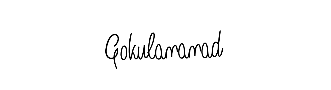 How to Draw Gokulananad signature style? Angelique-Rose-font-FFP is a latest design signature styles for name Gokulananad. Gokulananad signature style 5 images and pictures png