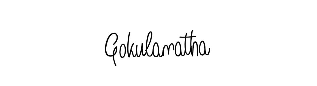 Create a beautiful signature design for name Gokulanatha. With this signature (Angelique-Rose-font-FFP) fonts, you can make a handwritten signature for free. Gokulanatha signature style 5 images and pictures png