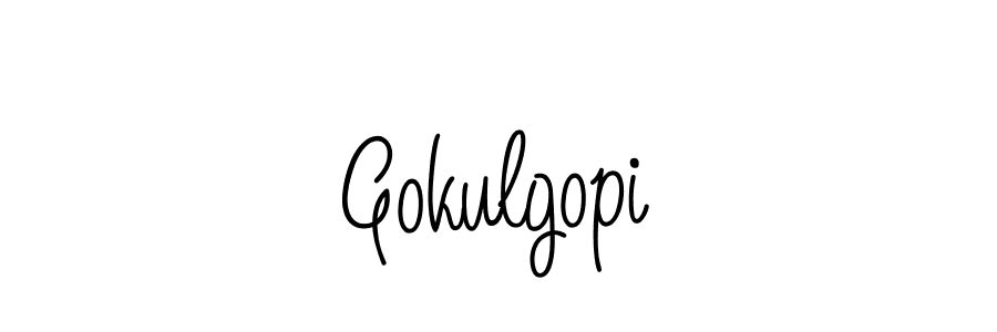 You should practise on your own different ways (Angelique-Rose-font-FFP) to write your name (Gokulgopi) in signature. don't let someone else do it for you. Gokulgopi signature style 5 images and pictures png