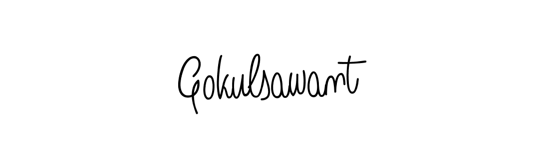 Gokulsawant stylish signature style. Best Handwritten Sign (Angelique-Rose-font-FFP) for my name. Handwritten Signature Collection Ideas for my name Gokulsawant. Gokulsawant signature style 5 images and pictures png