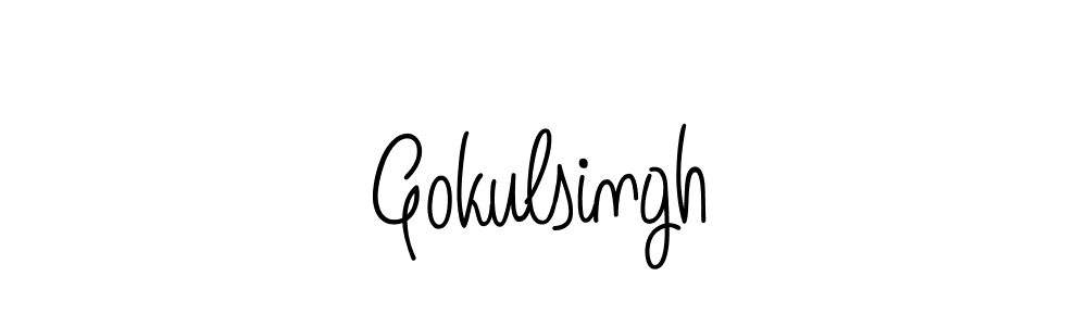 Use a signature maker to create a handwritten signature online. With this signature software, you can design (Angelique-Rose-font-FFP) your own signature for name Gokulsingh. Gokulsingh signature style 5 images and pictures png