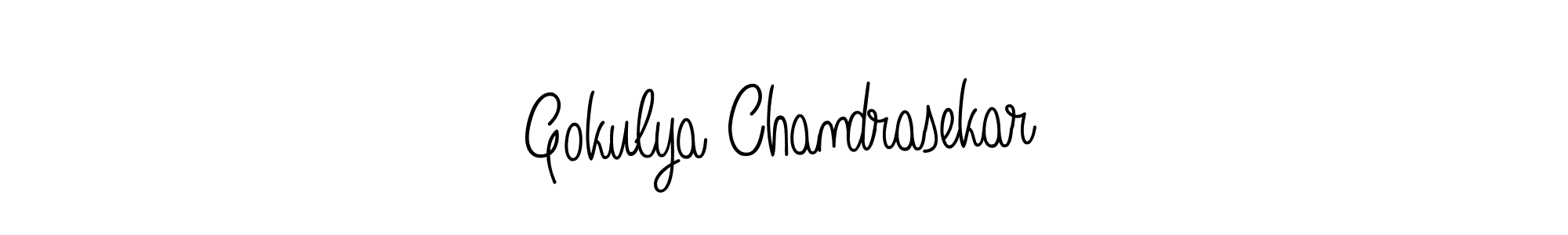 Make a short Gokulya Chandrasekar signature style. Manage your documents anywhere anytime using Angelique-Rose-font-FFP. Create and add eSignatures, submit forms, share and send files easily. Gokulya Chandrasekar signature style 5 images and pictures png