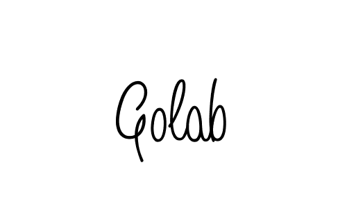 Create a beautiful signature design for name Golab. With this signature (Angelique-Rose-font-FFP) fonts, you can make a handwritten signature for free. Golab signature style 5 images and pictures png