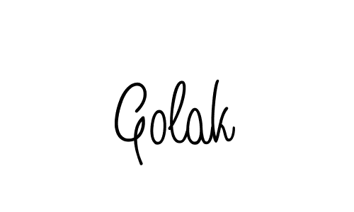 Design your own signature with our free online signature maker. With this signature software, you can create a handwritten (Angelique-Rose-font-FFP) signature for name Golak. Golak signature style 5 images and pictures png