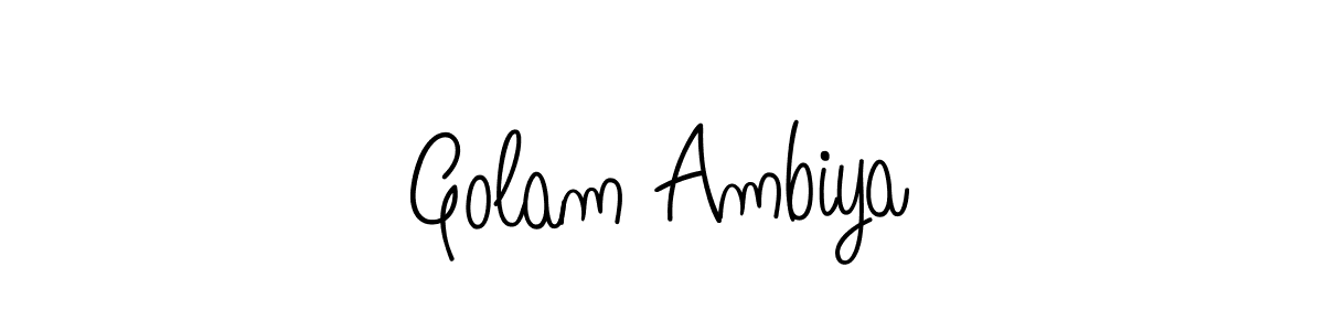 Golam Ambiya stylish signature style. Best Handwritten Sign (Angelique-Rose-font-FFP) for my name. Handwritten Signature Collection Ideas for my name Golam Ambiya. Golam Ambiya signature style 5 images and pictures png