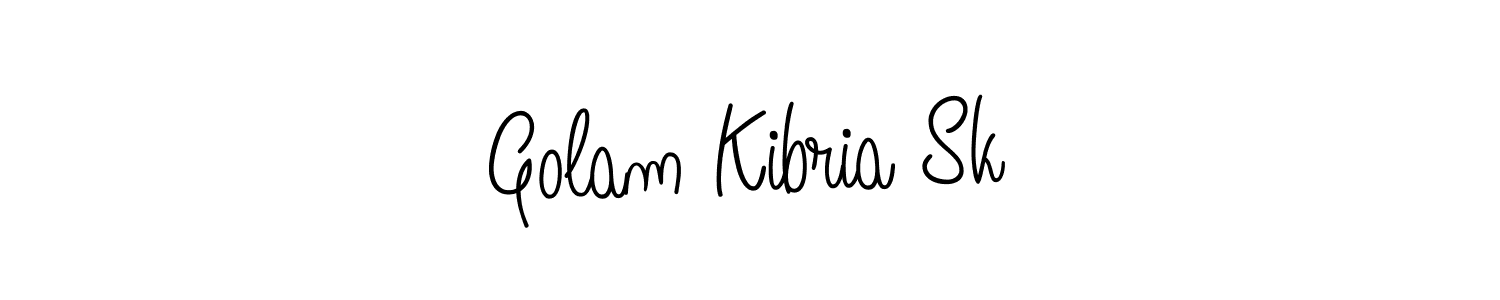 The best way (Angelique-Rose-font-FFP) to make a short signature is to pick only two or three words in your name. The name Golam Kibria Sk include a total of six letters. For converting this name. Golam Kibria Sk signature style 5 images and pictures png
