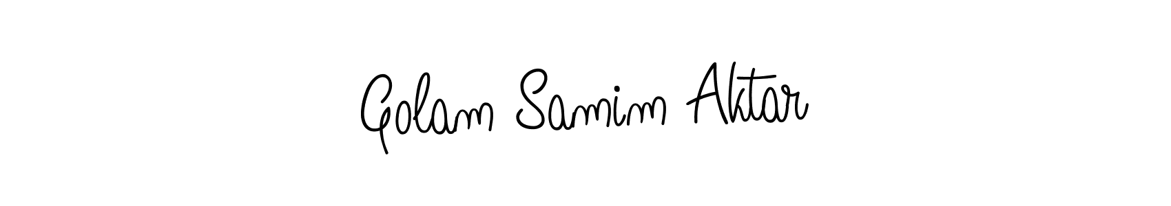 The best way (Angelique-Rose-font-FFP) to make a short signature is to pick only two or three words in your name. The name Golam Samim Aktar include a total of six letters. For converting this name. Golam Samim Aktar signature style 5 images and pictures png