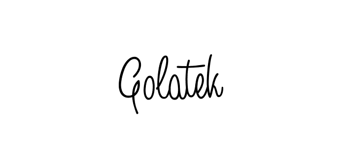 You should practise on your own different ways (Angelique-Rose-font-FFP) to write your name (Golatek) in signature. don't let someone else do it for you. Golatek signature style 5 images and pictures png