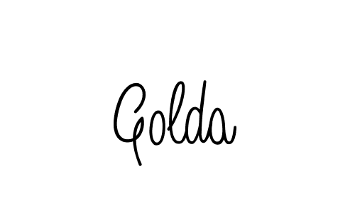 You should practise on your own different ways (Angelique-Rose-font-FFP) to write your name (Golda) in signature. don't let someone else do it for you. Golda signature style 5 images and pictures png