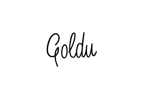 Design your own signature with our free online signature maker. With this signature software, you can create a handwritten (Angelique-Rose-font-FFP) signature for name Goldu. Goldu signature style 5 images and pictures png