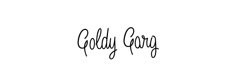 Make a beautiful signature design for name Goldy Garg. With this signature (Angelique-Rose-font-FFP) style, you can create a handwritten signature for free. Goldy Garg signature style 5 images and pictures png