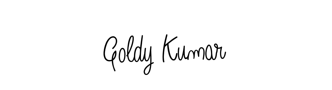 Create a beautiful signature design for name Goldy Kumar. With this signature (Angelique-Rose-font-FFP) fonts, you can make a handwritten signature for free. Goldy Kumar signature style 5 images and pictures png