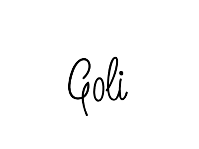 Make a beautiful signature design for name Goli. With this signature (Angelique-Rose-font-FFP) style, you can create a handwritten signature for free. Goli signature style 5 images and pictures png