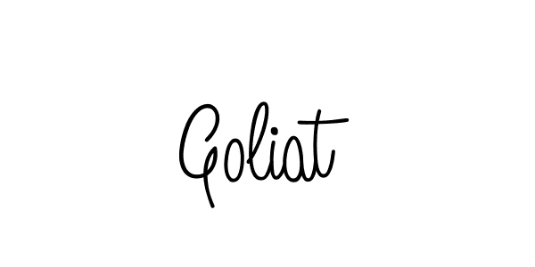 How to make Goliat name signature. Use Angelique-Rose-font-FFP style for creating short signs online. This is the latest handwritten sign. Goliat signature style 5 images and pictures png