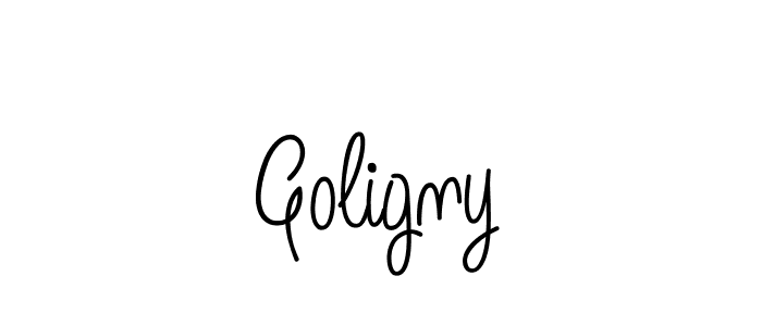 Make a beautiful signature design for name Goligny. With this signature (Angelique-Rose-font-FFP) style, you can create a handwritten signature for free. Goligny signature style 5 images and pictures png