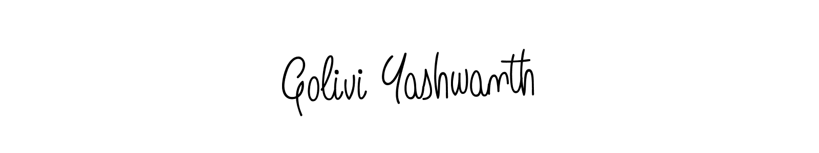 How to Draw Golivi Yashwanth signature style? Angelique-Rose-font-FFP is a latest design signature styles for name Golivi Yashwanth. Golivi Yashwanth signature style 5 images and pictures png