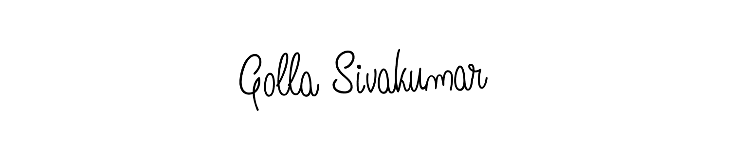 How to make Golla Sivakumar name signature. Use Angelique-Rose-font-FFP style for creating short signs online. This is the latest handwritten sign. Golla Sivakumar signature style 5 images and pictures png