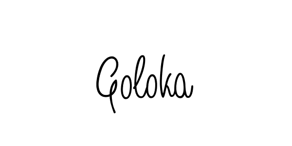 Also we have Goloka name is the best signature style. Create professional handwritten signature collection using Angelique-Rose-font-FFP autograph style. Goloka signature style 5 images and pictures png