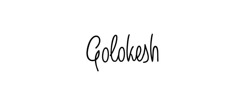 Create a beautiful signature design for name Golokesh. With this signature (Angelique-Rose-font-FFP) fonts, you can make a handwritten signature for free. Golokesh signature style 5 images and pictures png
