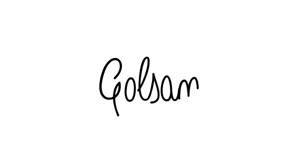 Design your own signature with our free online signature maker. With this signature software, you can create a handwritten (Angelique-Rose-font-FFP) signature for name Golsan. Golsan signature style 5 images and pictures png