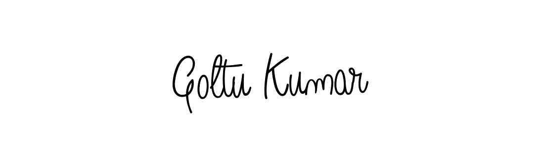 How to make Goltu Kumar name signature. Use Angelique-Rose-font-FFP style for creating short signs online. This is the latest handwritten sign. Goltu Kumar signature style 5 images and pictures png