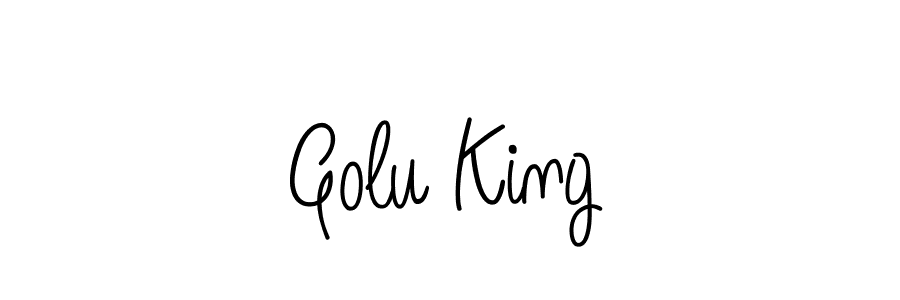 The best way (Angelique-Rose-font-FFP) to make a short signature is to pick only two or three words in your name. The name Golu King include a total of six letters. For converting this name. Golu King signature style 5 images and pictures png