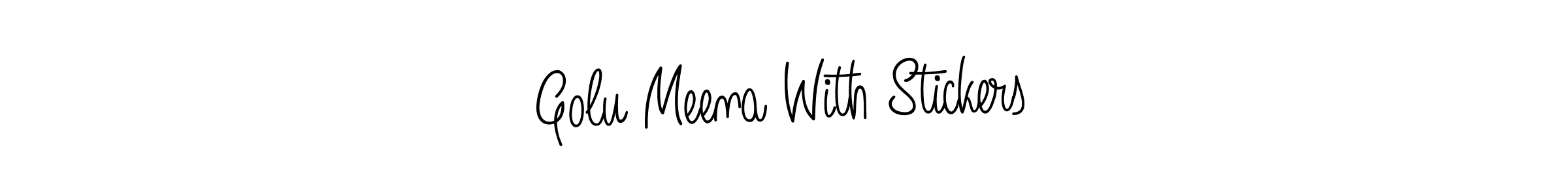 How to make Golu Meena With Stickers signature? Angelique-Rose-font-FFP is a professional autograph style. Create handwritten signature for Golu Meena With Stickers name. Golu Meena With Stickers signature style 5 images and pictures png