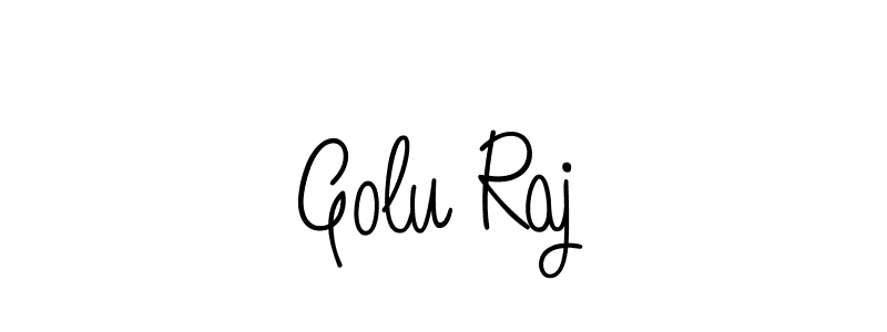 You should practise on your own different ways (Angelique-Rose-font-FFP) to write your name (Golu Raj) in signature. don't let someone else do it for you. Golu Raj signature style 5 images and pictures png