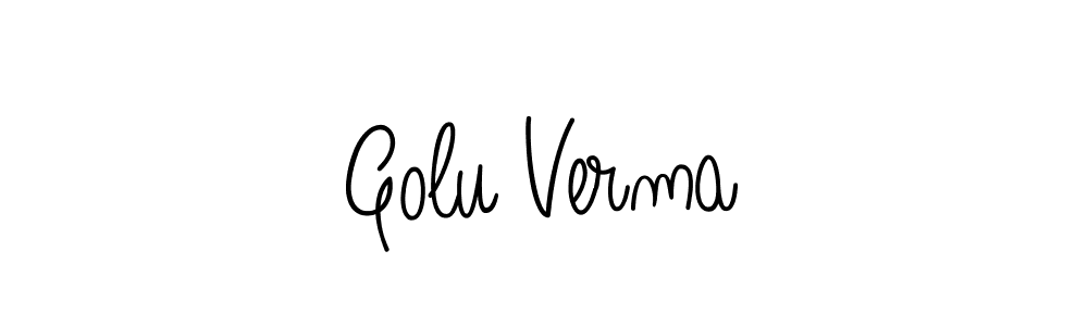 if you are searching for the best signature style for your name Golu Verma. so please give up your signature search. here we have designed multiple signature styles  using Angelique-Rose-font-FFP. Golu Verma signature style 5 images and pictures png