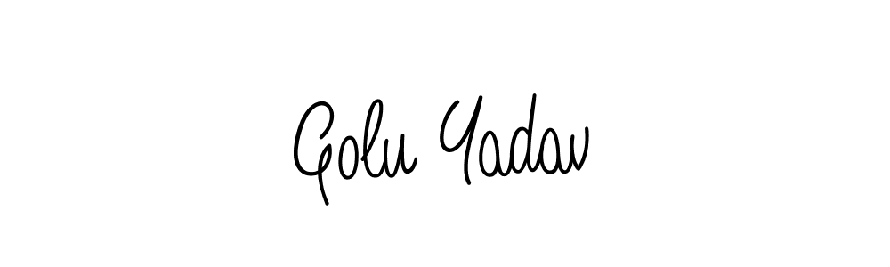 The best way (Angelique-Rose-font-FFP) to make a short signature is to pick only two or three words in your name. The name Golu Yadav include a total of six letters. For converting this name. Golu Yadav signature style 5 images and pictures png