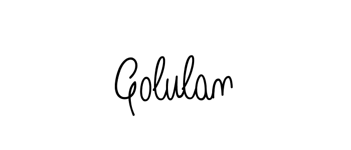 Design your own signature with our free online signature maker. With this signature software, you can create a handwritten (Angelique-Rose-font-FFP) signature for name Golulan. Golulan signature style 5 images and pictures png